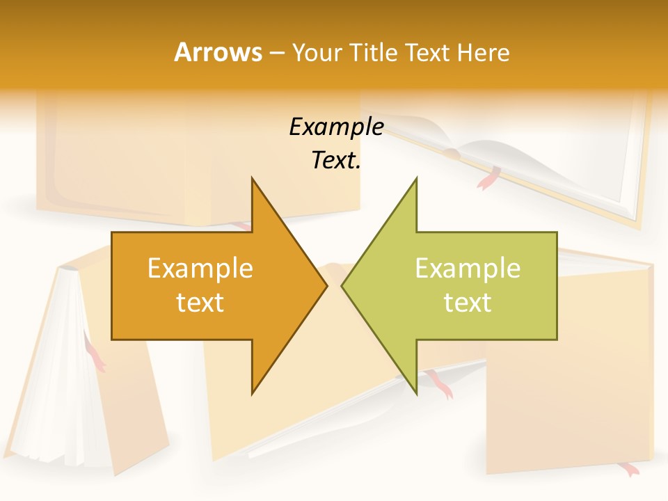 A Yellow Book With A Red Ribbon On It PowerPoint Template