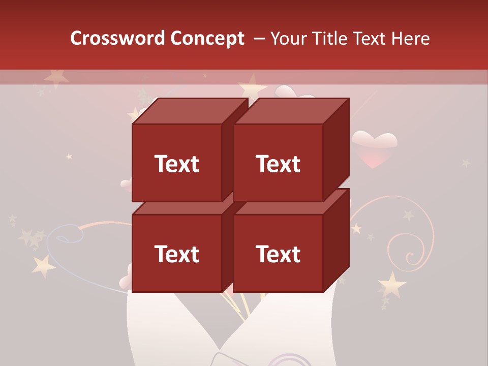 An Envelope With Hearts Coming Out Of It PowerPoint Template