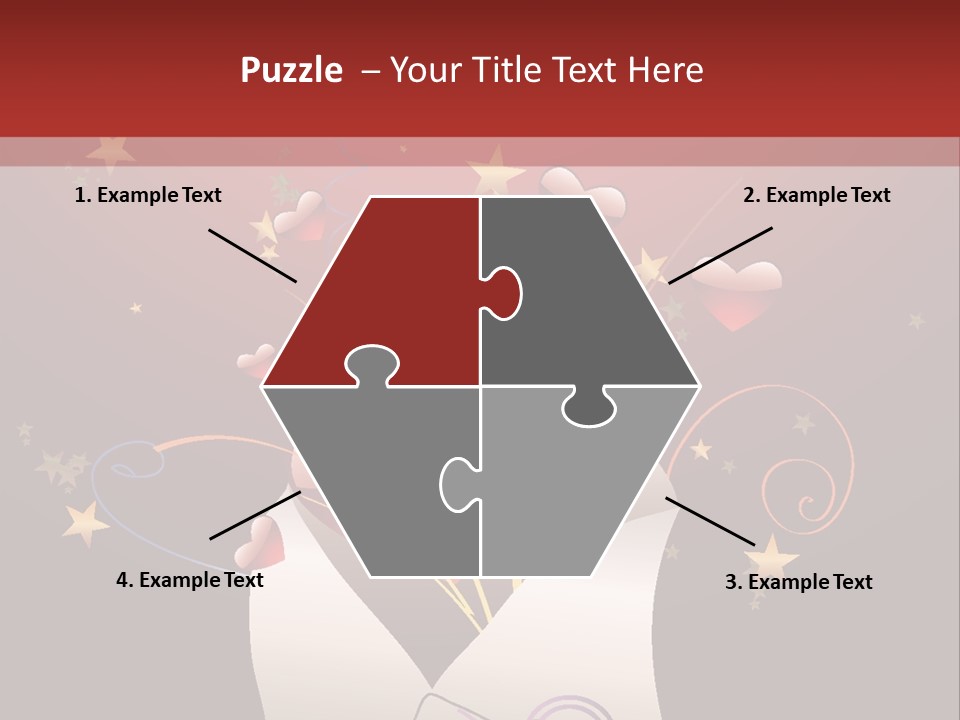 An Envelope With Hearts Coming Out Of It PowerPoint Template