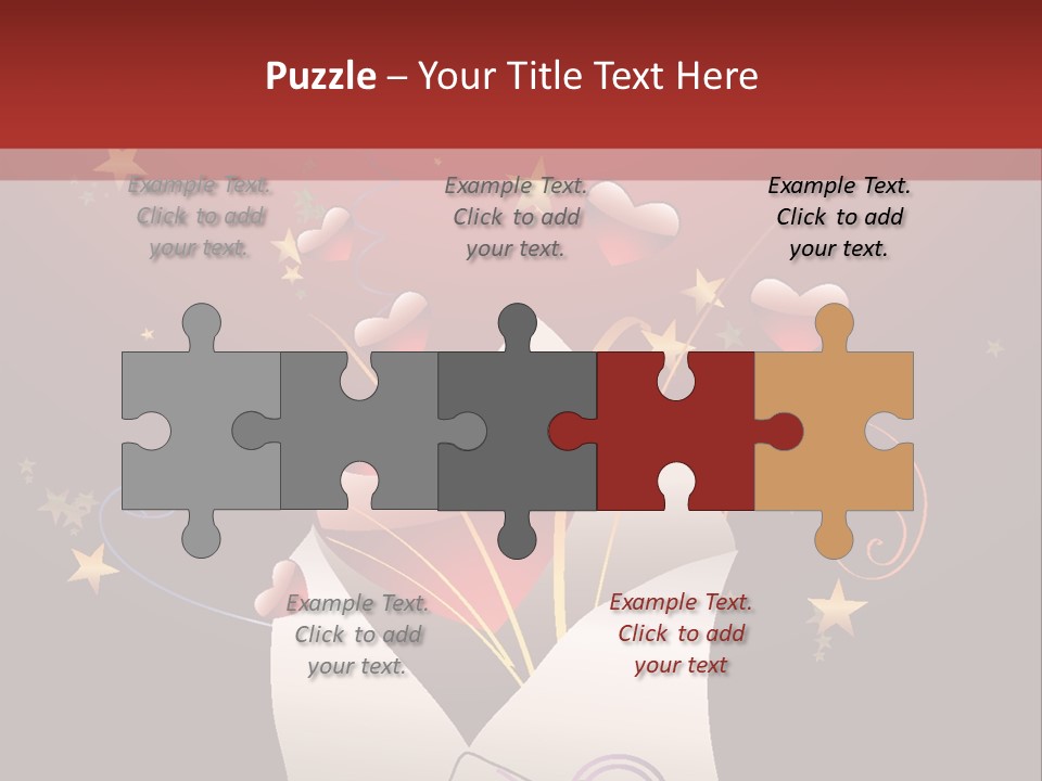 An Envelope With Hearts Coming Out Of It PowerPoint Template