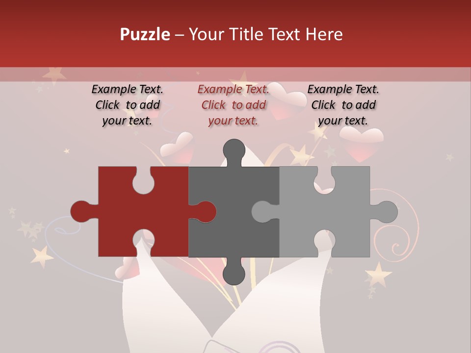 An Envelope With Hearts Coming Out Of It PowerPoint Template