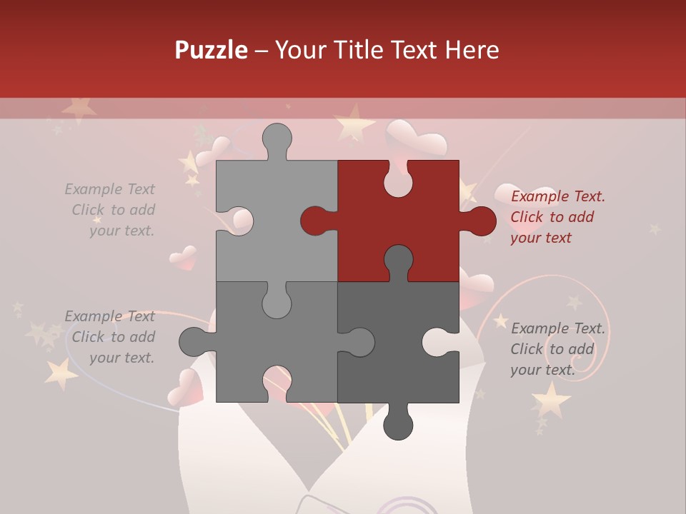 An Envelope With Hearts Coming Out Of It PowerPoint Template