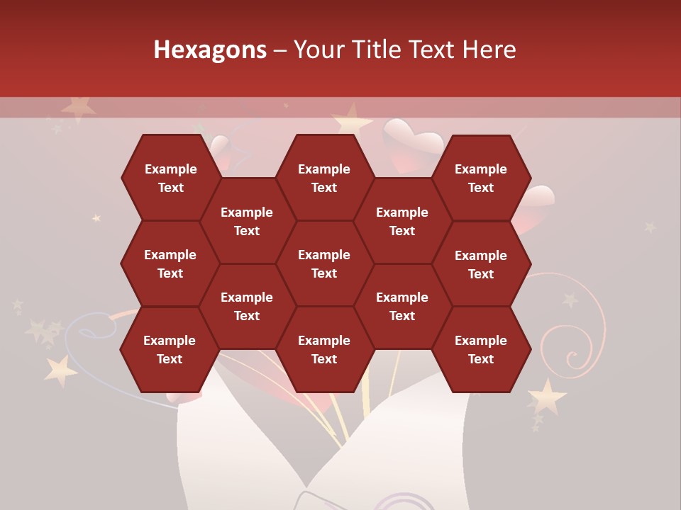 An Envelope With Hearts Coming Out Of It PowerPoint Template