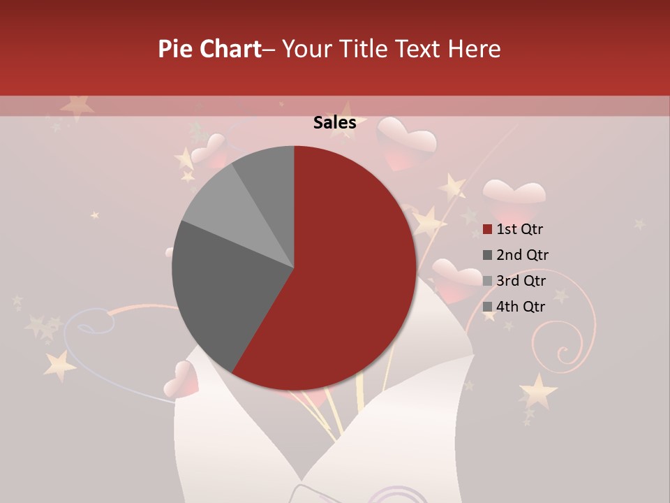 An Envelope With Hearts Coming Out Of It PowerPoint Template