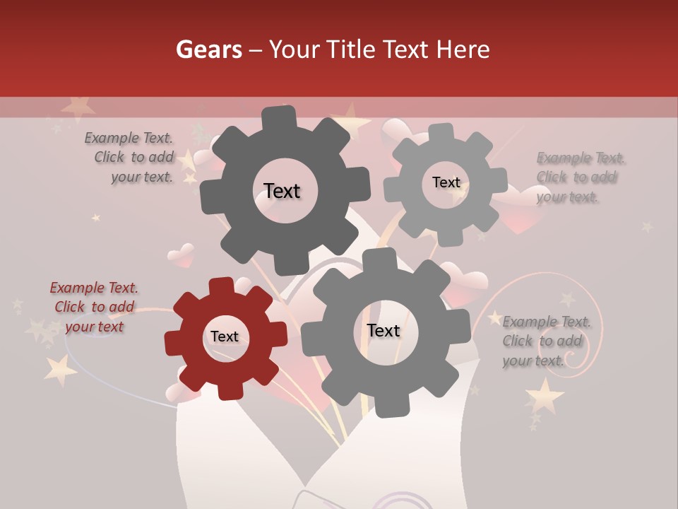 An Envelope With Hearts Coming Out Of It PowerPoint Template
