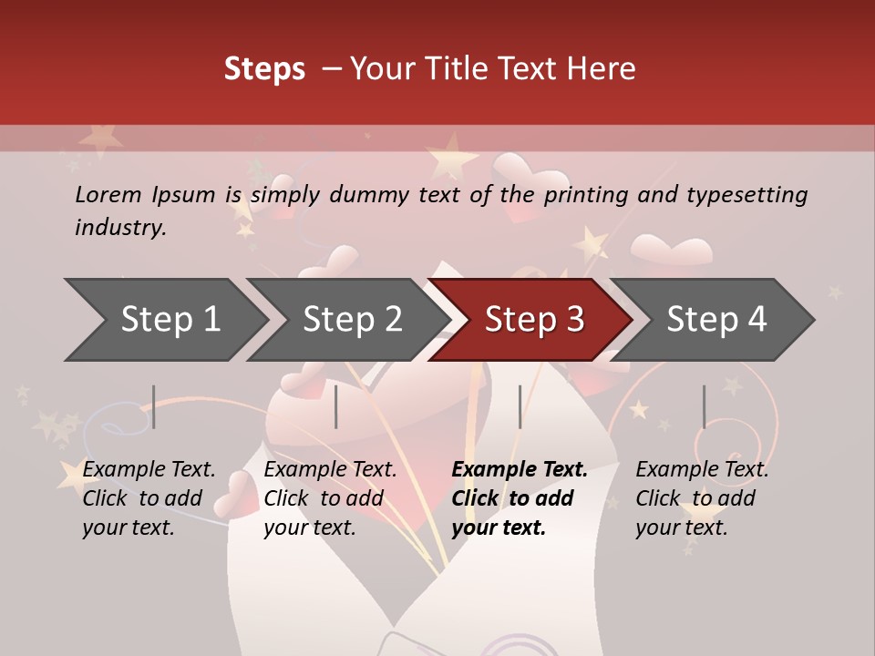 An Envelope With Hearts Coming Out Of It PowerPoint Template