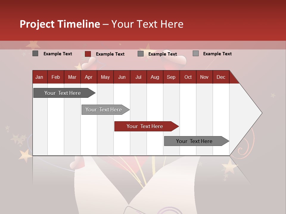 An Envelope With Hearts Coming Out Of It PowerPoint Template
