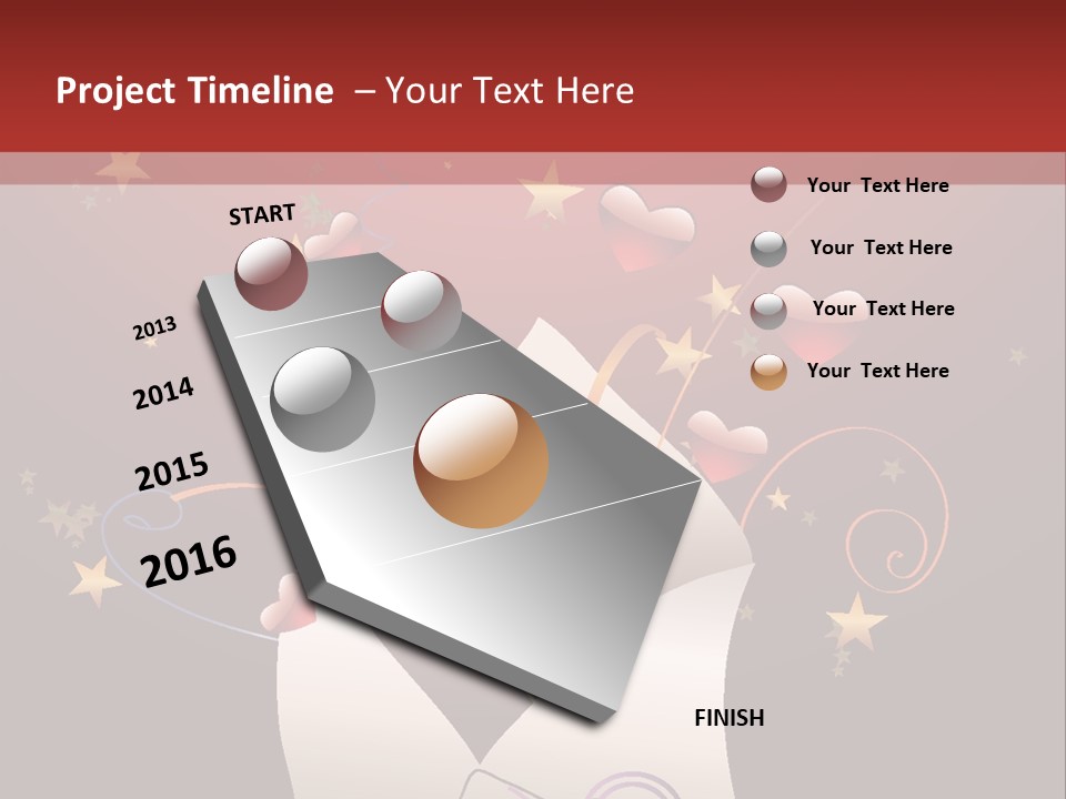 An Envelope With Hearts Coming Out Of It PowerPoint Template