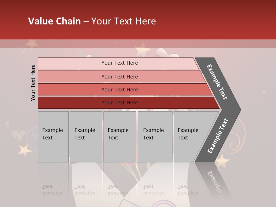 An Envelope With Hearts Coming Out Of It PowerPoint Template