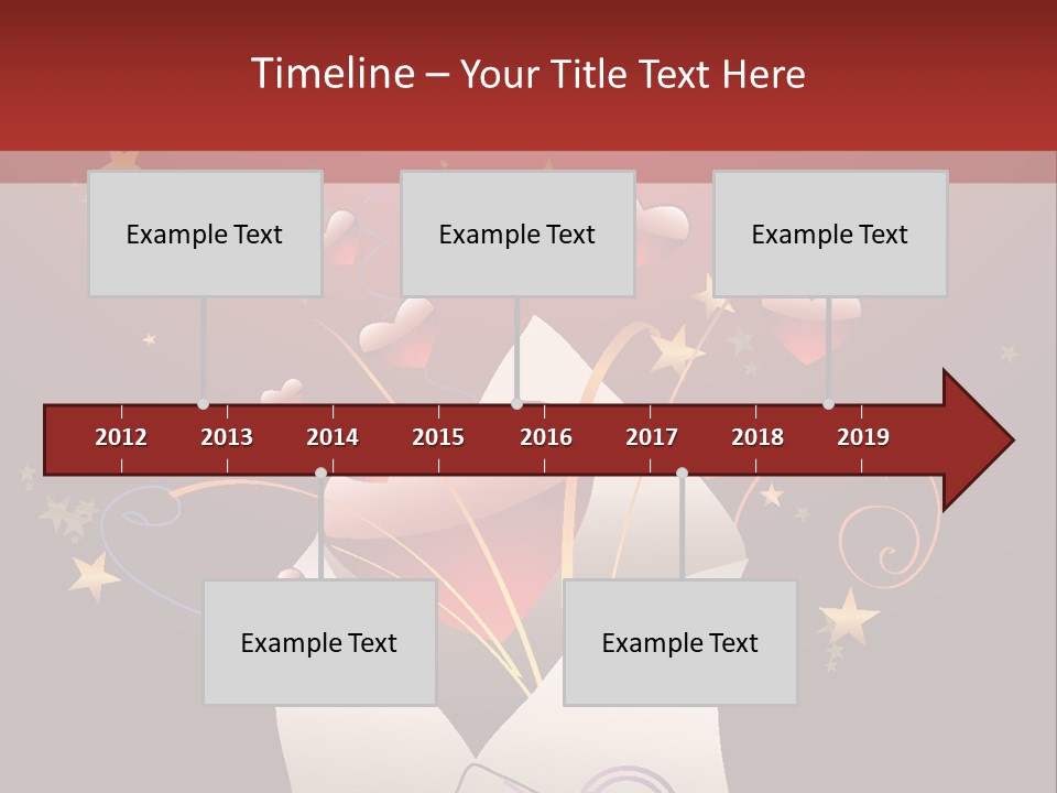 An Envelope With Hearts Coming Out Of It PowerPoint Template
