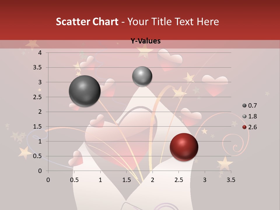 An Envelope With Hearts Coming Out Of It PowerPoint Template