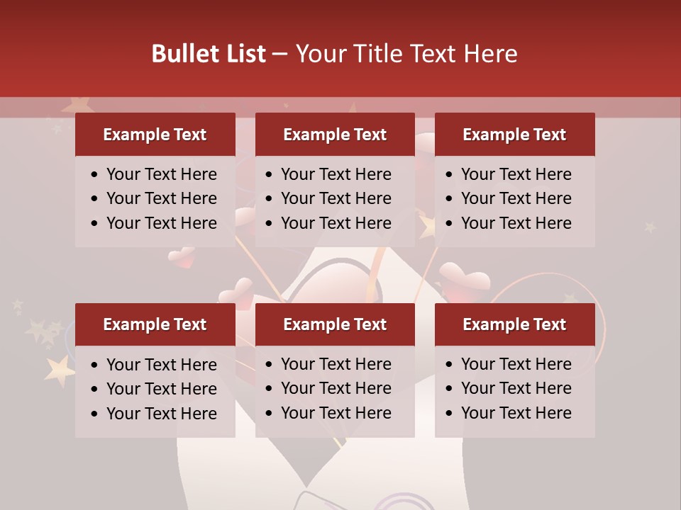An Envelope With Hearts Coming Out Of It PowerPoint Template