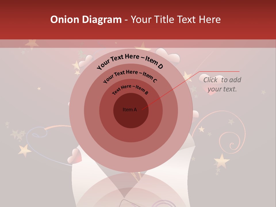 An Envelope With Hearts Coming Out Of It PowerPoint Template