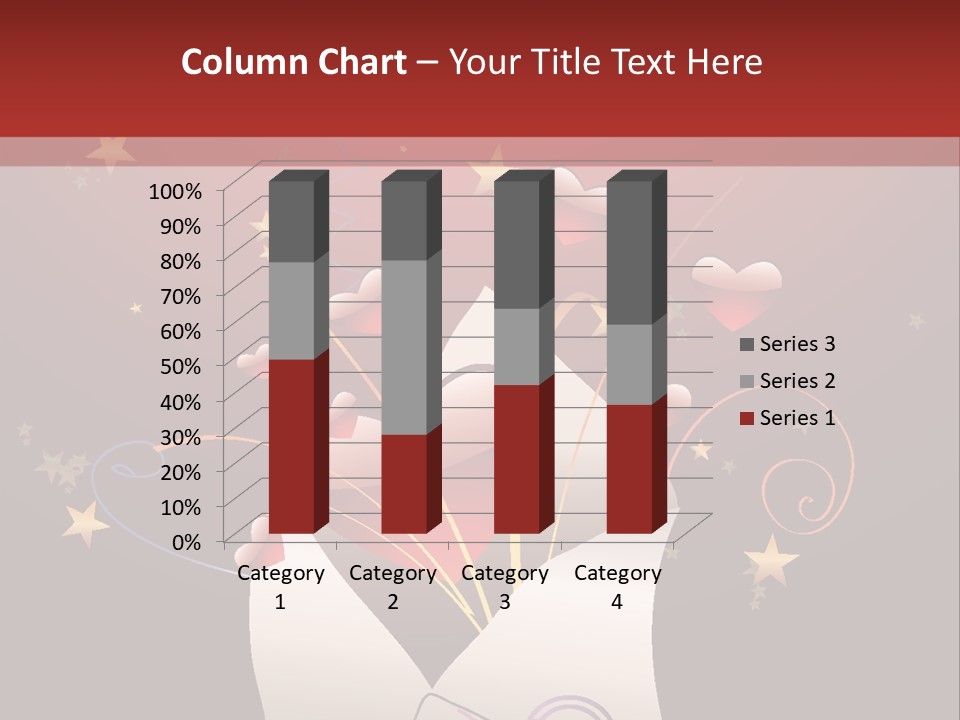 An Envelope With Hearts Coming Out Of It PowerPoint Template