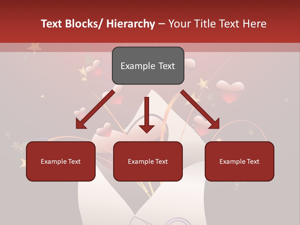 An Envelope With Hearts Coming Out Of It PowerPoint Template