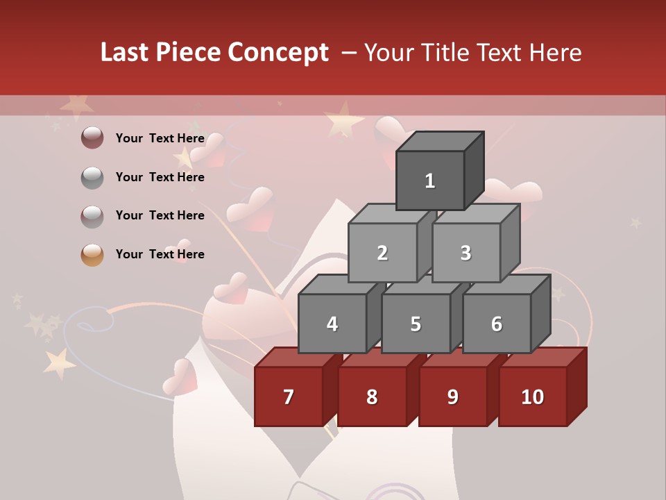 An Envelope With Hearts Coming Out Of It PowerPoint Template