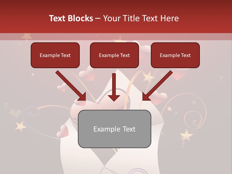 An Envelope With Hearts Coming Out Of It PowerPoint Template