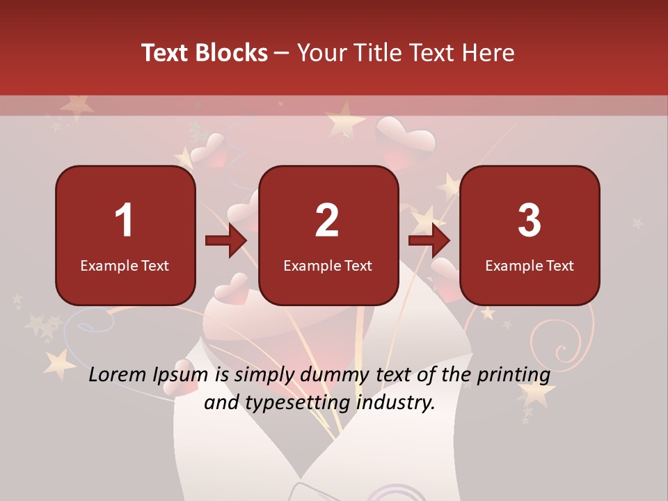 An Envelope With Hearts Coming Out Of It PowerPoint Template