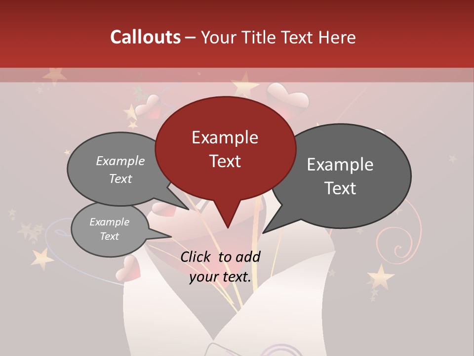 An Envelope With Hearts Coming Out Of It PowerPoint Template