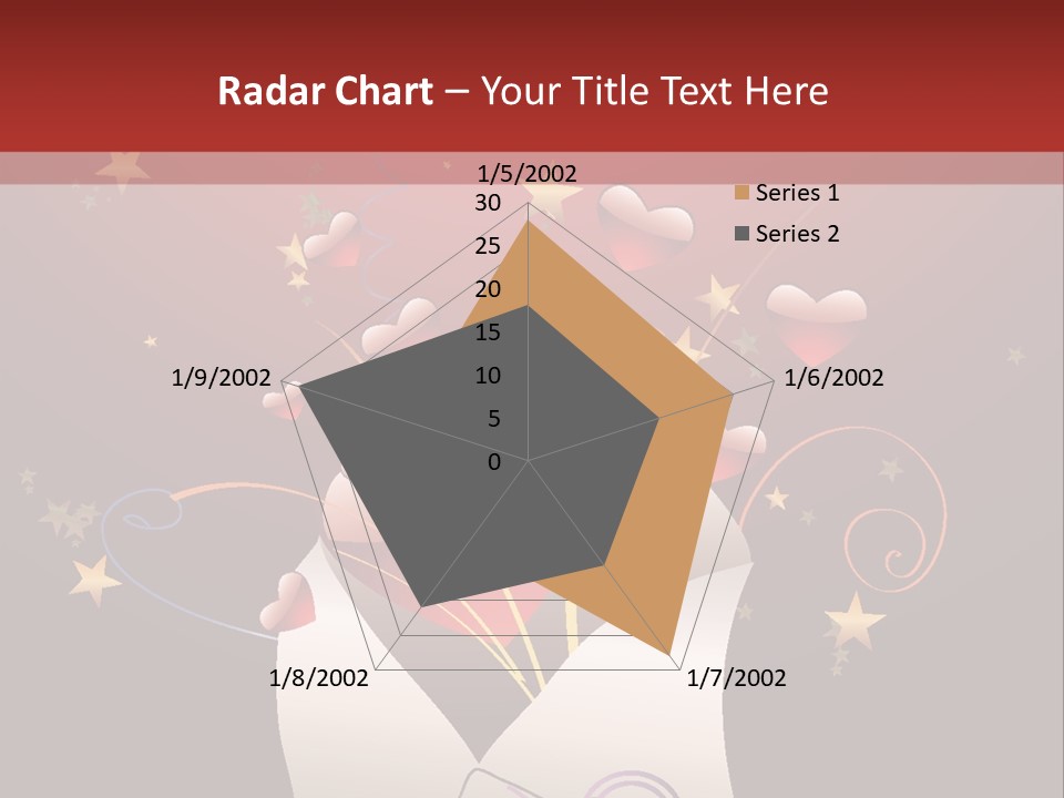 An Envelope With Hearts Coming Out Of It PowerPoint Template
