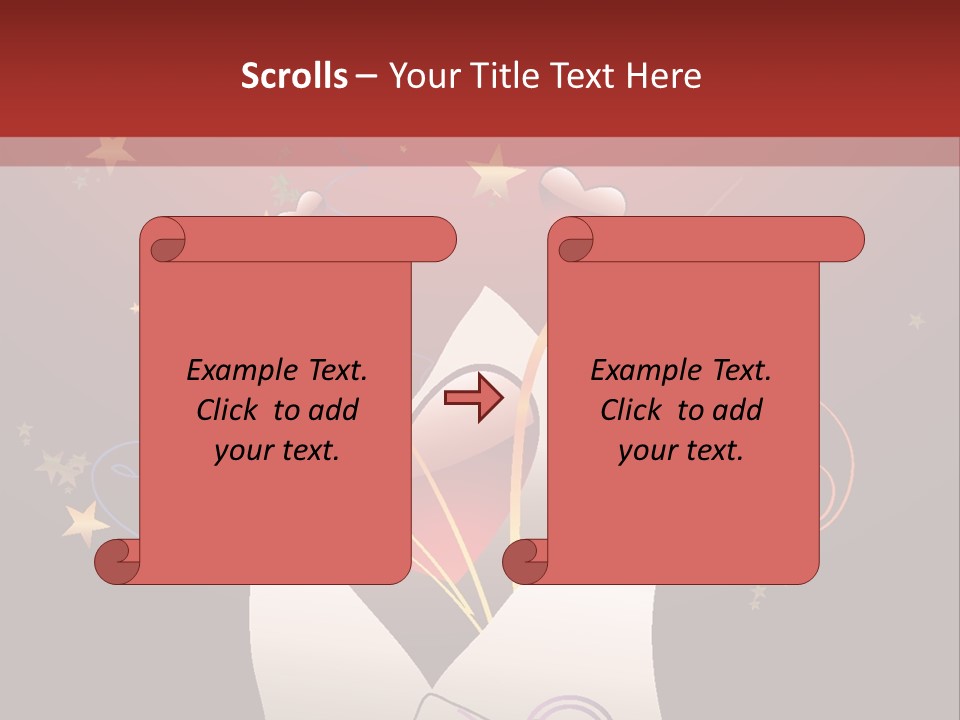 An Envelope With Hearts Coming Out Of It PowerPoint Template