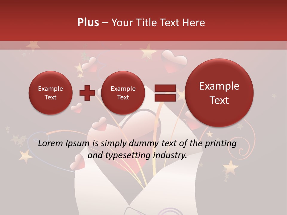 An Envelope With Hearts Coming Out Of It PowerPoint Template