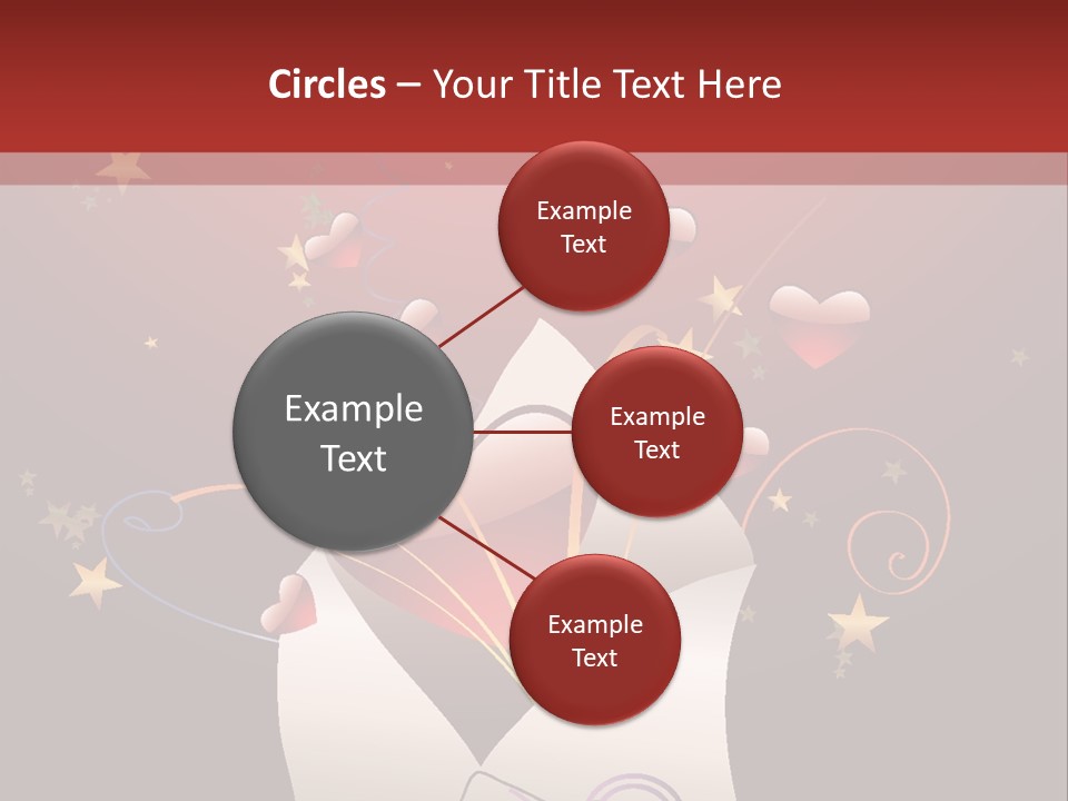 An Envelope With Hearts Coming Out Of It PowerPoint Template
