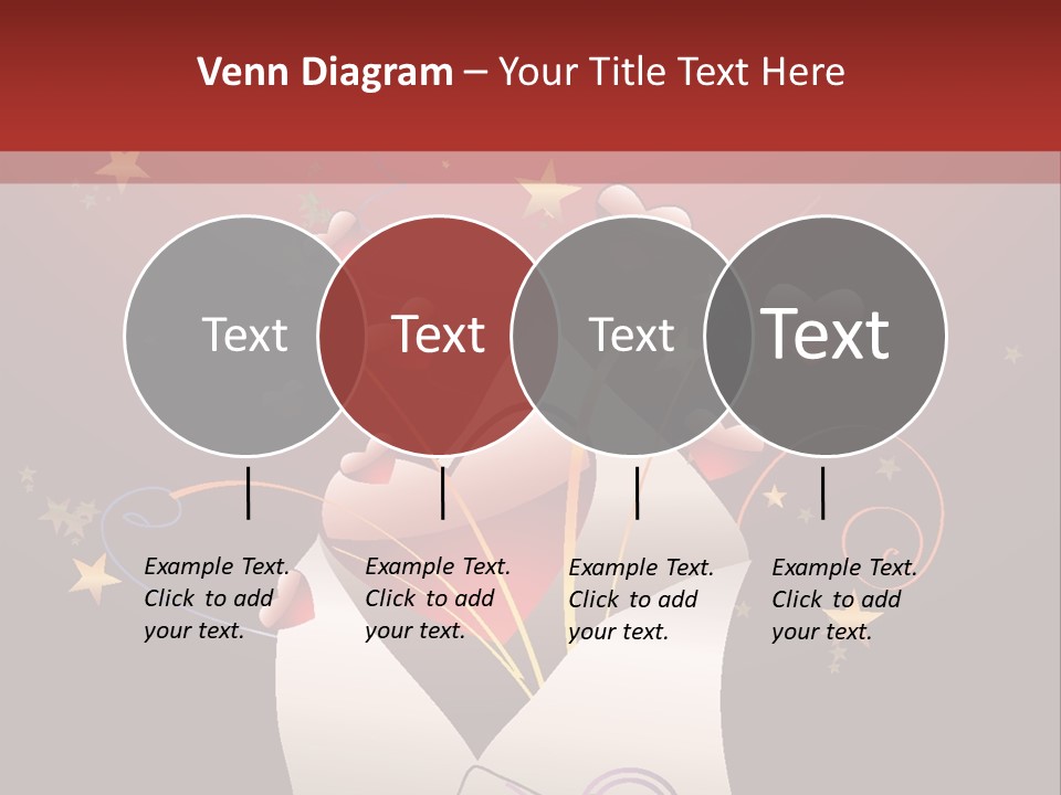 An Envelope With Hearts Coming Out Of It PowerPoint Template