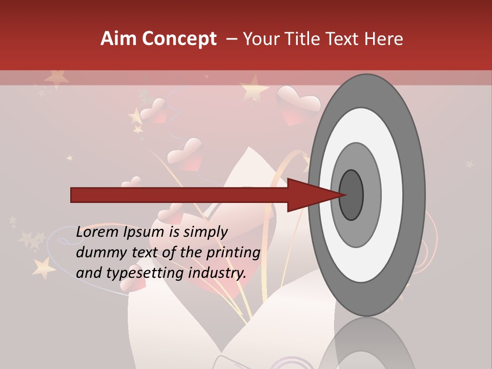 An Envelope With Hearts Coming Out Of It PowerPoint Template