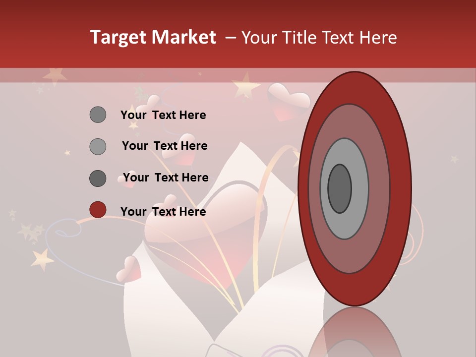 An Envelope With Hearts Coming Out Of It PowerPoint Template