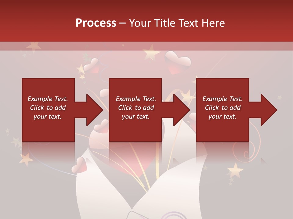 An Envelope With Hearts Coming Out Of It PowerPoint Template