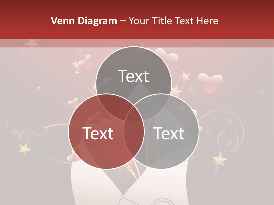 An Envelope With Hearts Coming Out Of It PowerPoint Template