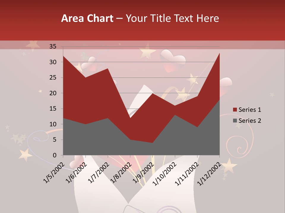 An Envelope With Hearts Coming Out Of It PowerPoint Template
