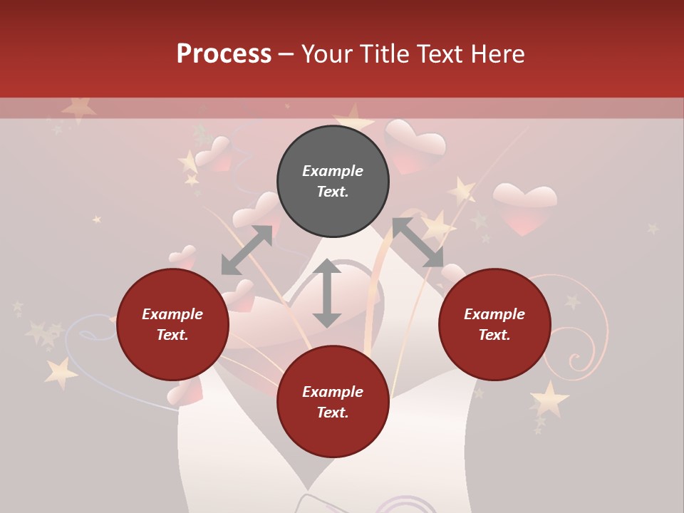 An Envelope With Hearts Coming Out Of It PowerPoint Template