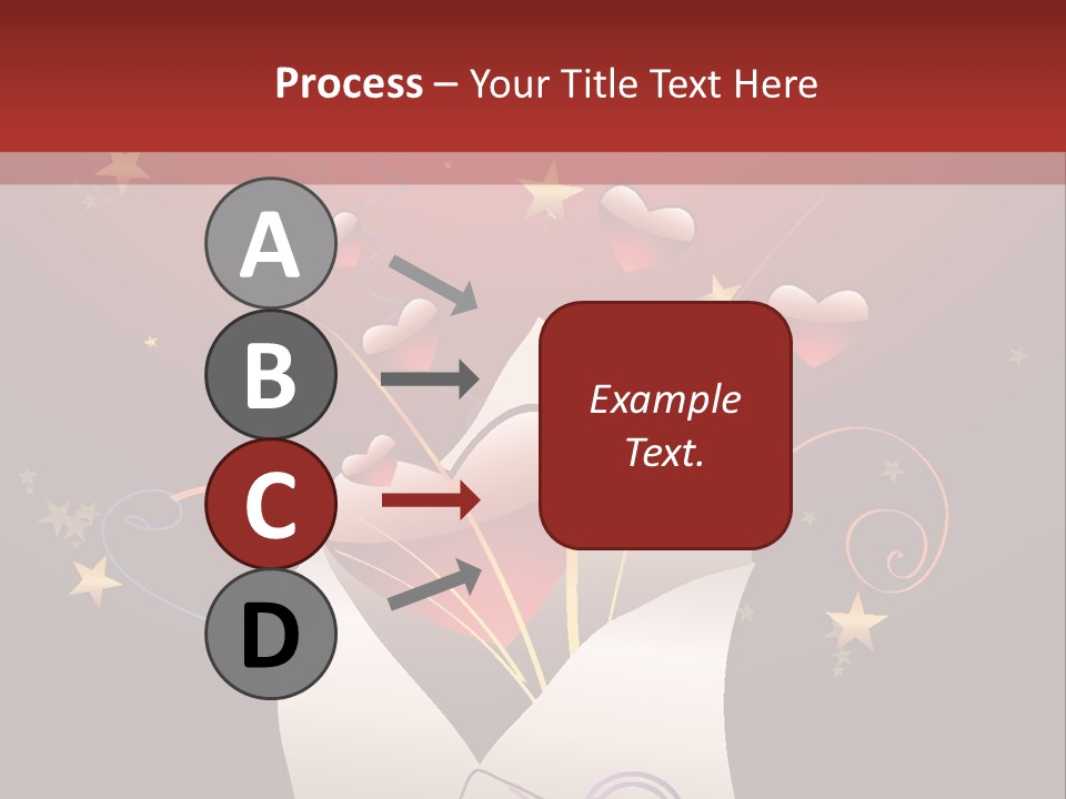 An Envelope With Hearts Coming Out Of It PowerPoint Template