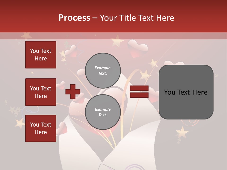 An Envelope With Hearts Coming Out Of It PowerPoint Template