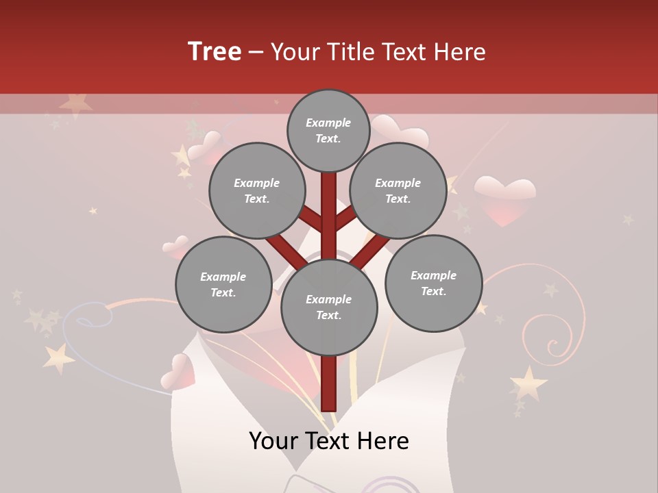 An Envelope With Hearts Coming Out Of It PowerPoint Template