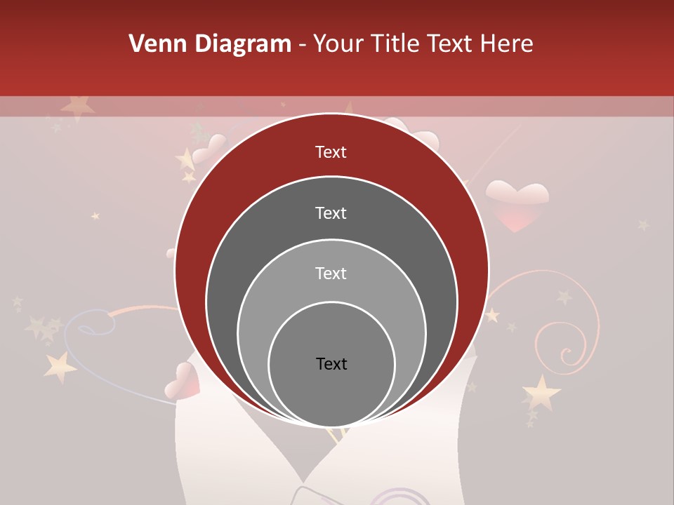 An Envelope With Hearts Coming Out Of It PowerPoint Template