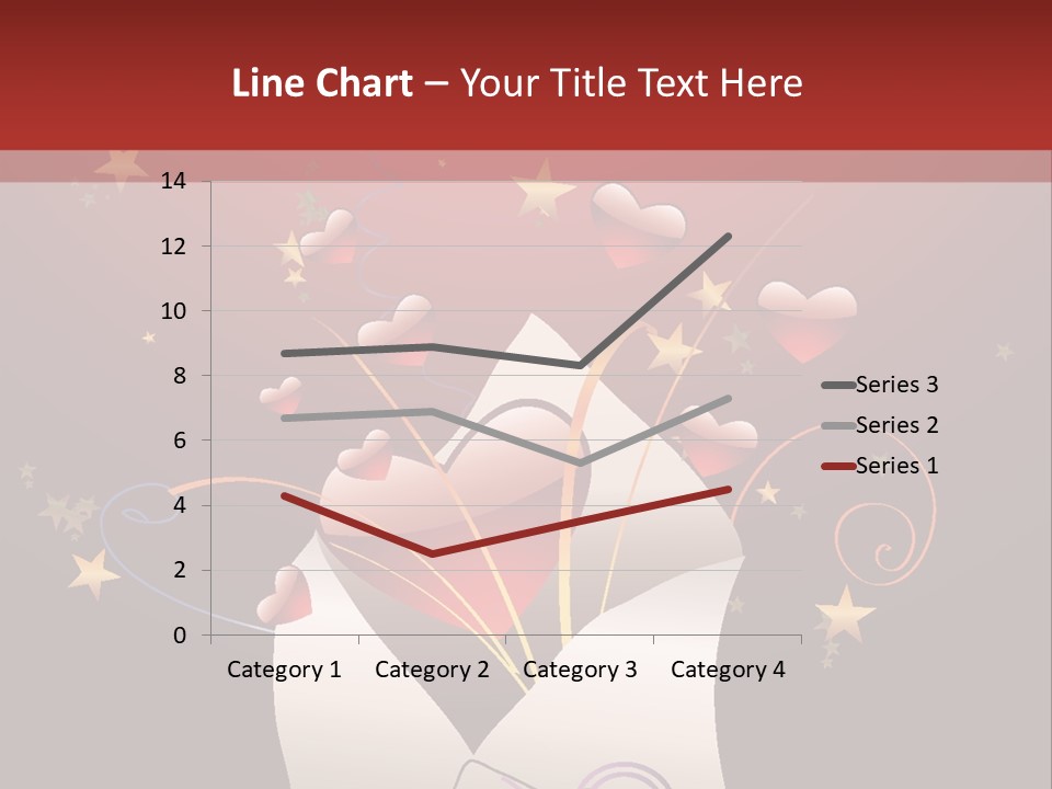 An Envelope With Hearts Coming Out Of It PowerPoint Template
