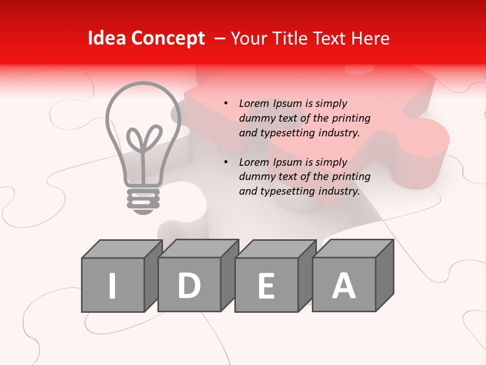 Lost Puzzle Image PowerPoint Template