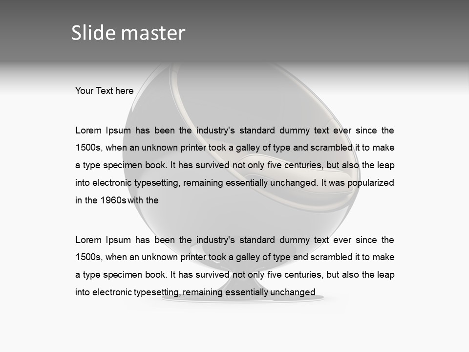 Isolated Expensive Furniture PowerPoint Template