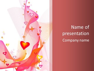 Romantic Heart Wave PowerPoint Template