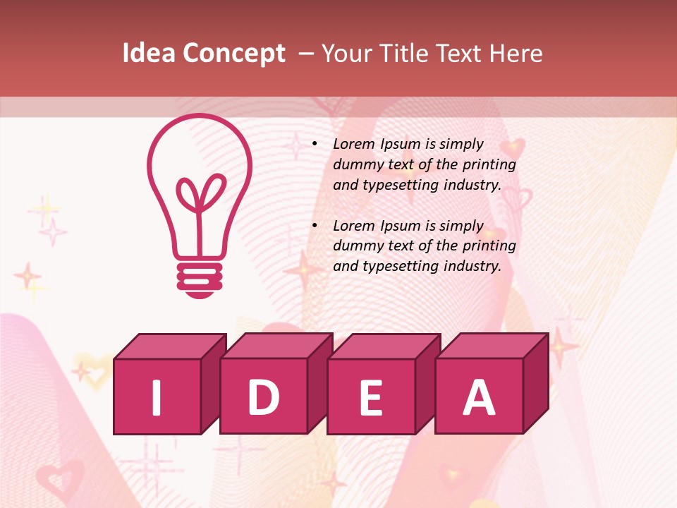 Romantic Heart Wave PowerPoint Template