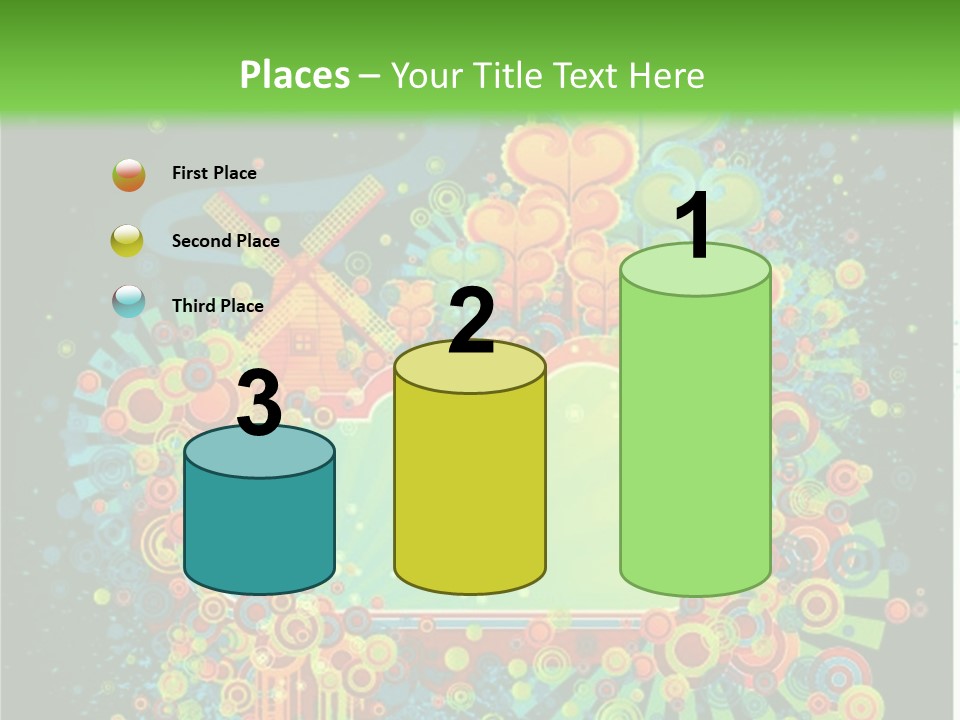 Yellow Frame Swirl PowerPoint Template