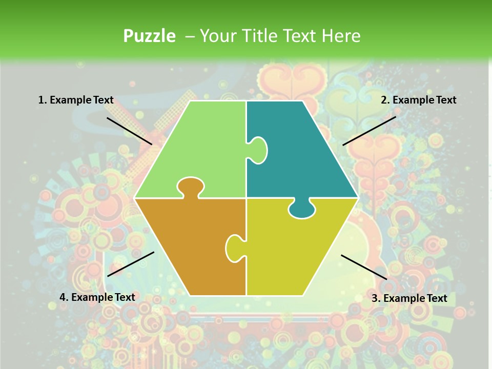 Yellow Frame Swirl PowerPoint Template