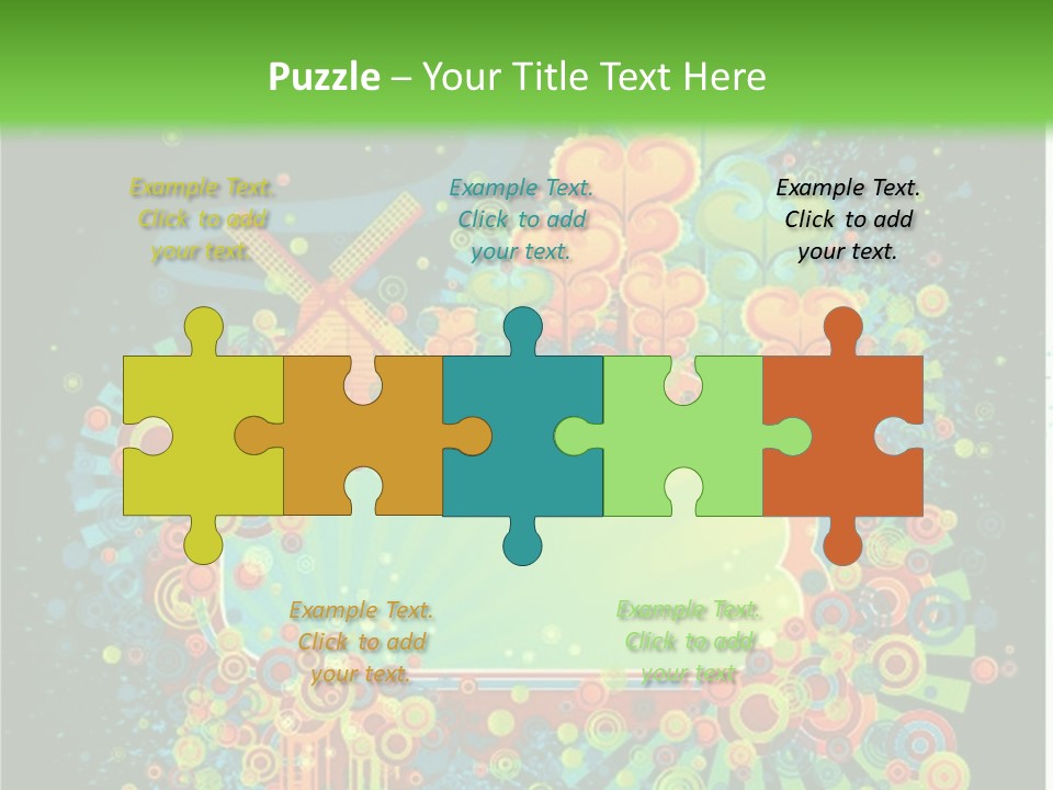 Yellow Frame Swirl PowerPoint Template