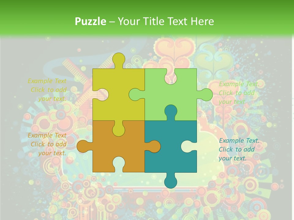 Yellow Frame Swirl PowerPoint Template