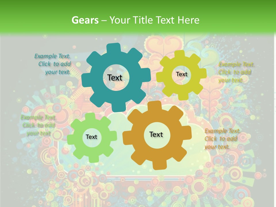 Yellow Frame Swirl PowerPoint Template