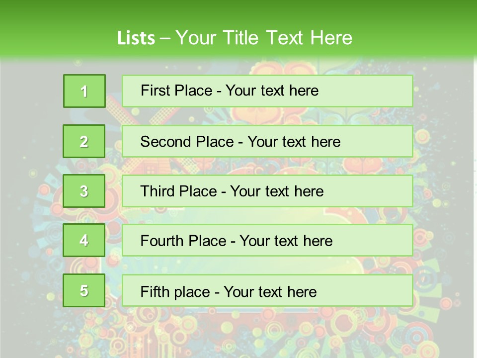 Yellow Frame Swirl PowerPoint Template