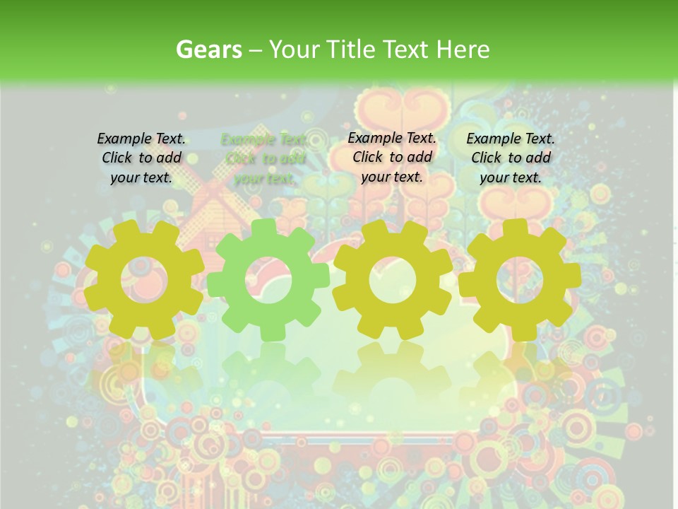 Yellow Frame Swirl PowerPoint Template